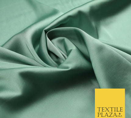 Mint Green Duck Egg Fine Silky Smooth Liquid Sateen Satin Dress Fabric Drape Lining Material 7902