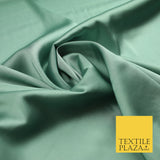Mint Green Duck Egg Fine Silky Smooth Liquid Sateen Satin Dress Fabric Drape Lining Material 7902