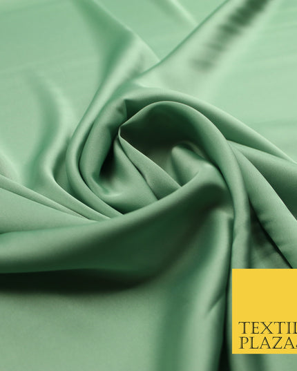 Mint Green Fine Silky Smooth Liquid Sateen Satin Dress Fabric Drape Lining Material 7901