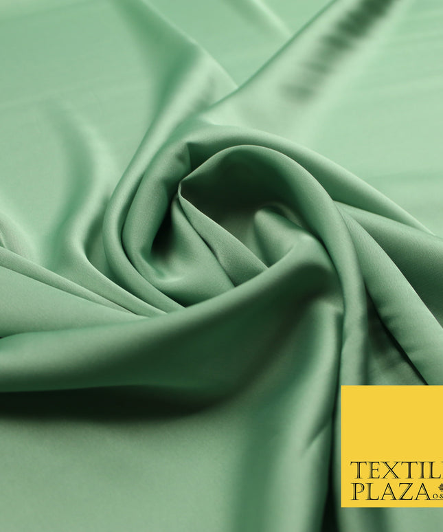 Mint Green Fine Silky Smooth Liquid Sateen Satin Dress Fabric Drape Lining Material 7901