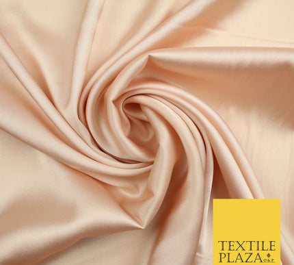 Nude Peach Fine Silky Smooth Liquid Sateen Satin Dress Fabric Drape Lining Material 7836