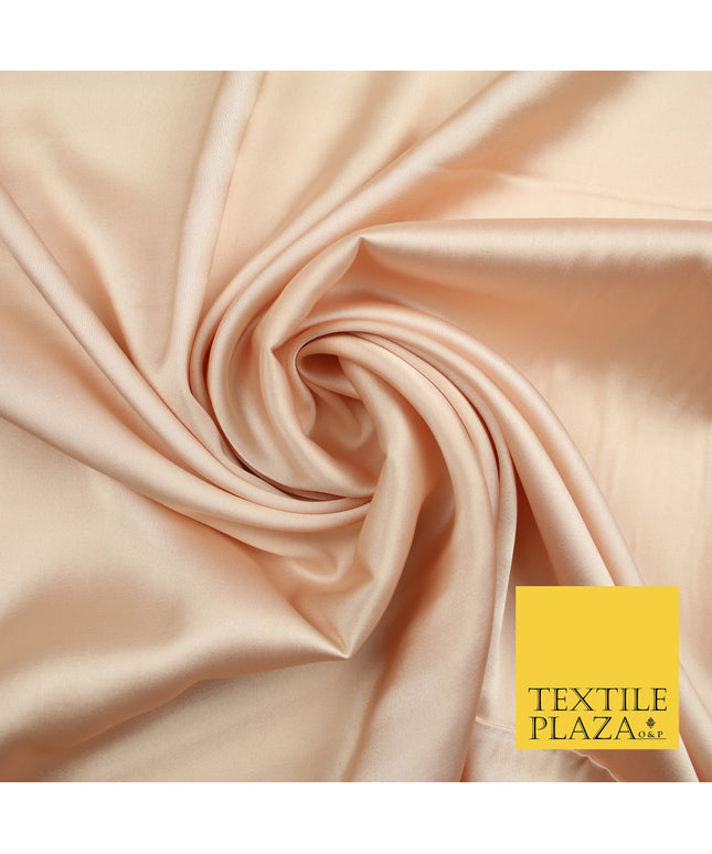 Nude Peach Fine Silky Smooth Liquid Sateen Satin Dress Fabric Drape Lining Material 7836