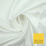 Off White Fine Silky Smooth Liquid Sateen Satin Dress Fabric Drape Lining Material 7817