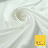 Off White Fine Silky Smooth Liquid Sateen Satin Dress Fabric Drape Lining Material 7817