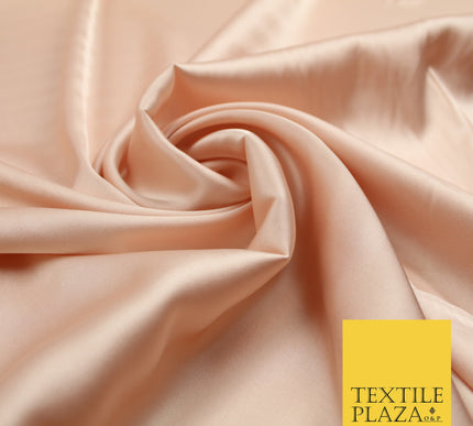 Nude Peach Fine Silky Smooth Liquid Sateen Satin Dress Fabric Drape Lining Material 7836