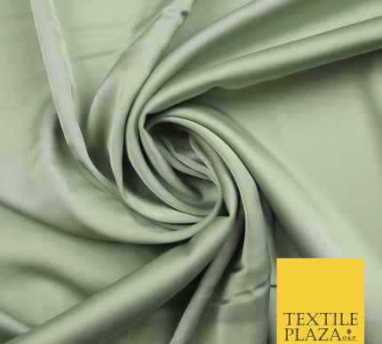 Pale Green Grey Fine Silky Smooth Liquid Sateen Satin Dress Fabric Drape Lining Material 7903