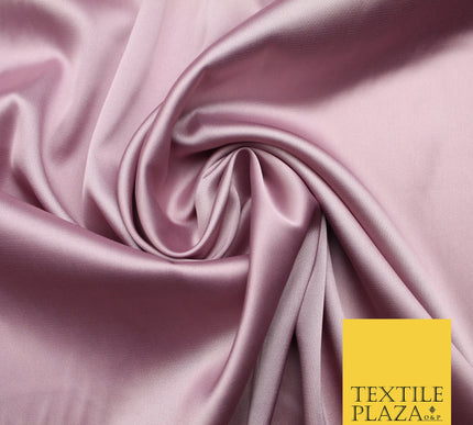 Pale Mauve Fine Silky Smooth Liquid Sateen Satin Dress Fabric Drape Lining Material 7851
