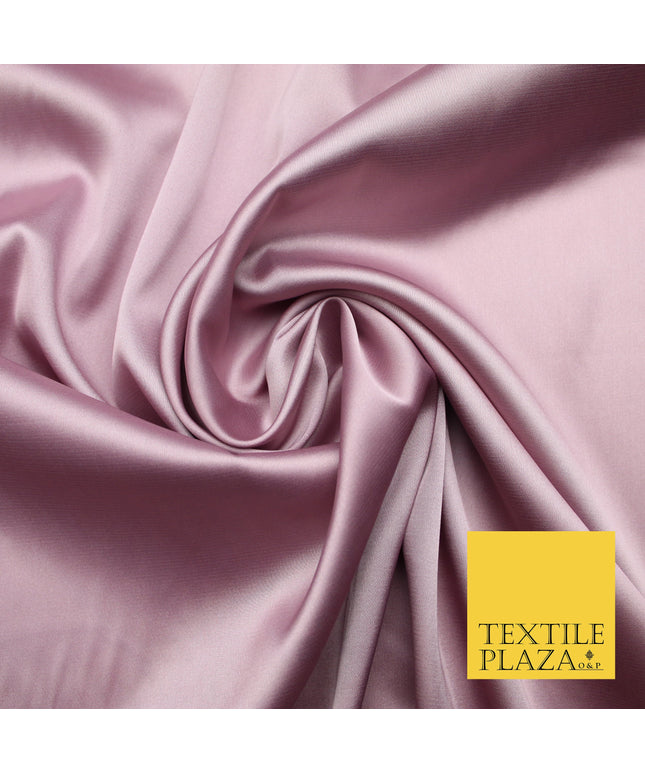 Pale Mauve Fine Silky Smooth Liquid Sateen Satin Dress Fabric Drape Lining Material 7851