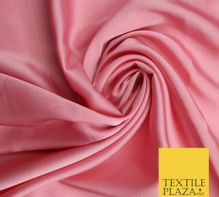 Pink Fine Silky Smooth Liquid Sateen Satin Dress Fabric Drape Lining Material 7846