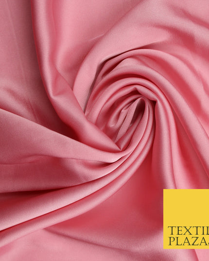 Pink Fine Silky Smooth Liquid Sateen Satin Dress Fabric Drape Lining Material 7846