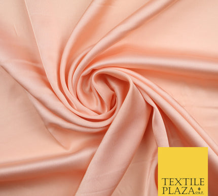 Peach Fine Silky Smooth Liquid Sateen Satin Dress Fabric Drape Lining Material 7837