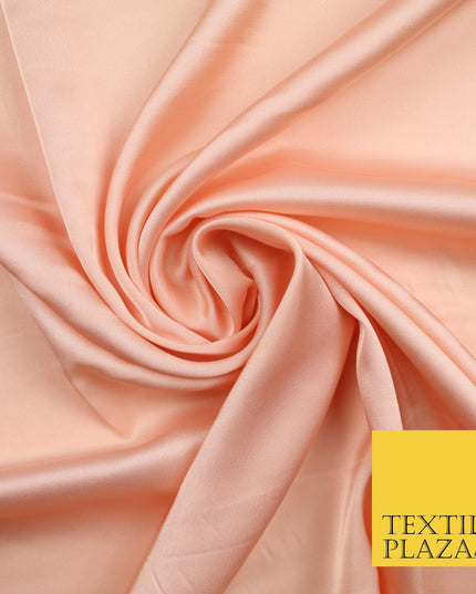 Peach Fine Silky Smooth Liquid Sateen Satin Dress Fabric Drape Lining Material 7837