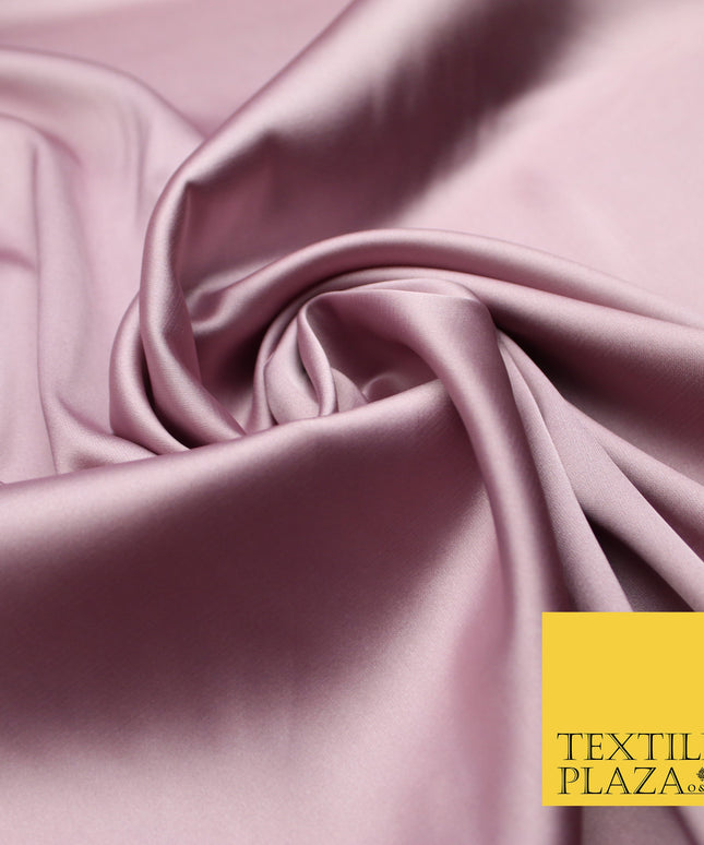 Pale Mauve Fine Silky Smooth Liquid Sateen Satin Dress Fabric Drape Lining Material 7851