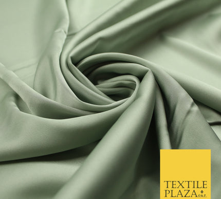 Pale Green Grey Fine Silky Smooth Liquid Sateen Satin Dress Fabric Drape Lining Material 7903