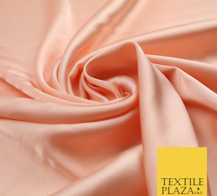 Peach Fine Silky Smooth Liquid Sateen Satin Dress Fabric Drape Lining Material 7837