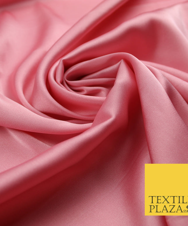 Pink Fine Silky Smooth Liquid Sateen Satin Dress Fabric Drape Lining Material 7846