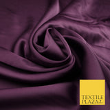 Plum Fine Silky Smooth Liquid Sateen Satin Dress Fabric Drape Lining Material 7859