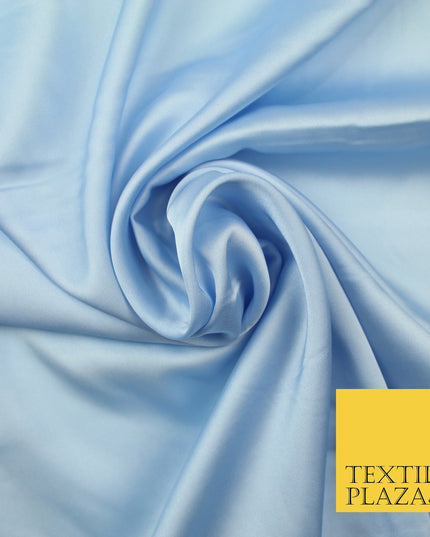Powder Blue Fine Silky Smooth Liquid Sateen Satin Dress Fabric Drape Lining Material 7883
