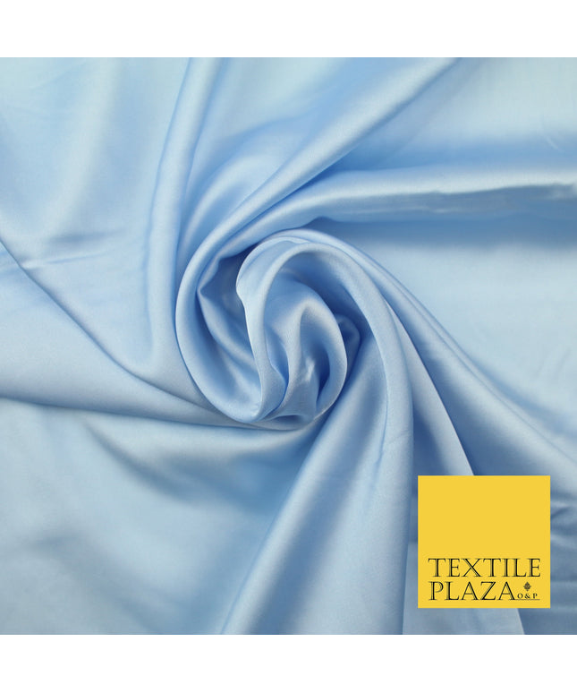 Powder Blue Fine Silky Smooth Liquid Sateen Satin Dress Fabric Drape Lining Material 7883