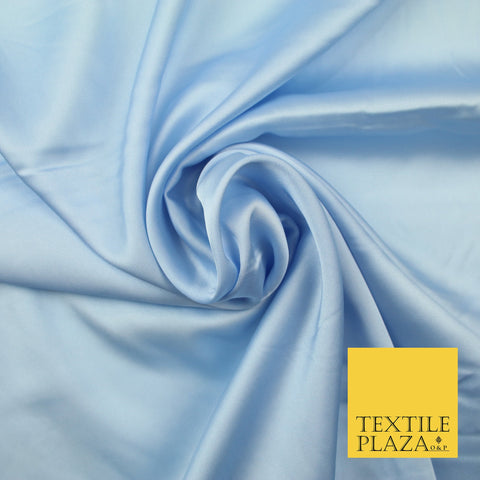 Powder Blue Fine Silky Smooth Liquid Sateen Satin Dress Fabric Drape Lining Material 7883