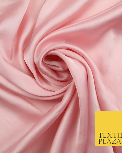 Powder Pink Fine Silky Smooth Liquid Sateen Satin Dress Fabric Drape Lining Material 7845