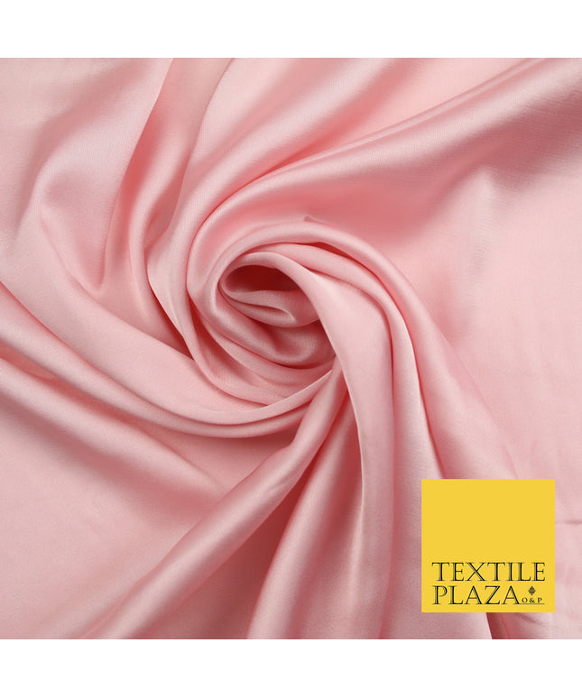 Powder Pink Fine Silky Smooth Liquid Sateen Satin Dress Fabric Drape Lining Material 7845