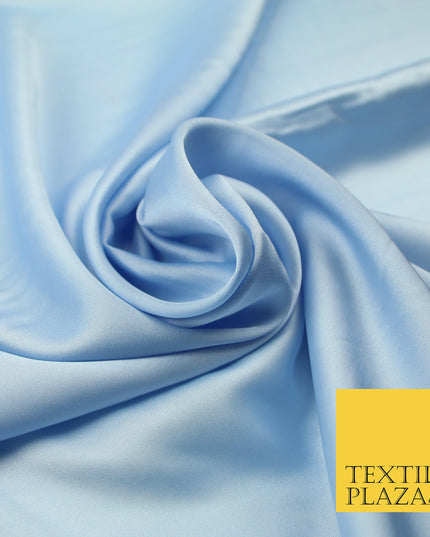 Powder Blue Fine Silky Smooth Liquid Sateen Satin Dress Fabric Drape Lining Material 7883