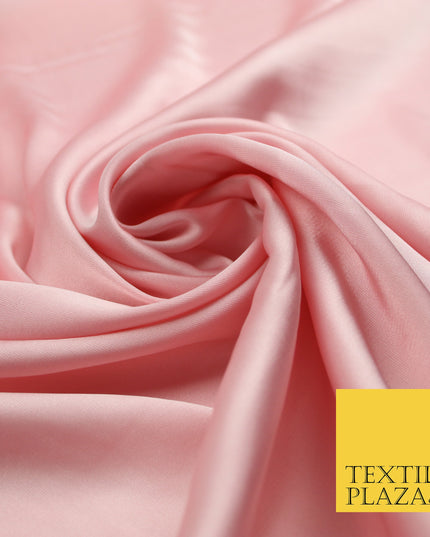 Powder Pink Fine Silky Smooth Liquid Sateen Satin Dress Fabric Drape Lining Material 7845