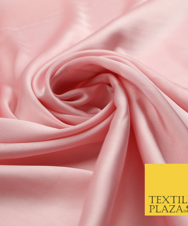 Powder Pink Fine Silky Smooth Liquid Sateen Satin Dress Fabric Drape Lining Material 7845
