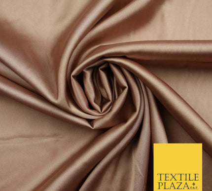 Rose Gold Fine Silky Smooth Liquid Sateen Satin Dress Fabric Drape Lining Material 7829
