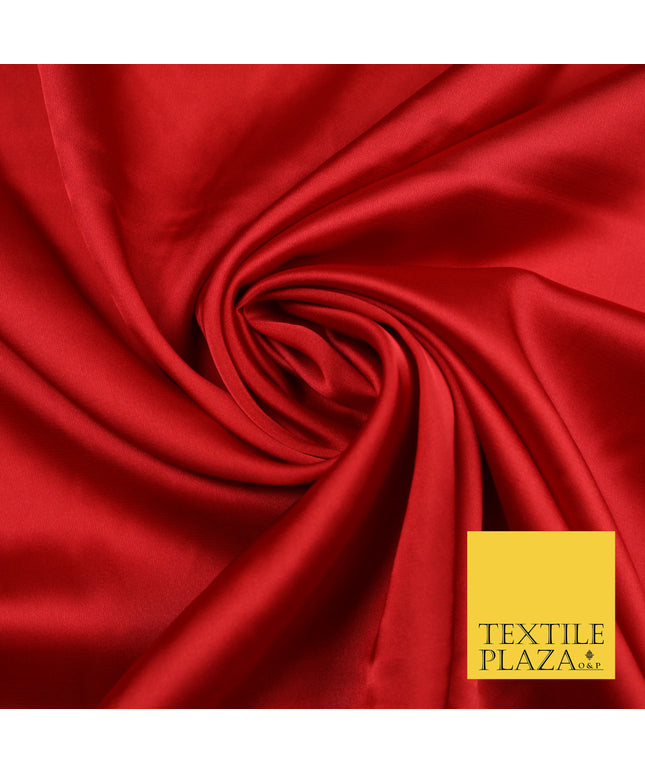 Red Fine Silky Smooth Liquid Sateen Satin Dress Fabric Drape Lining Material 7867