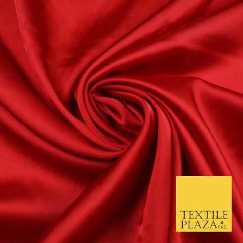Red Fine Silky Smooth Liquid Sateen Satin Dress Fabric Drape Lining Material 7867