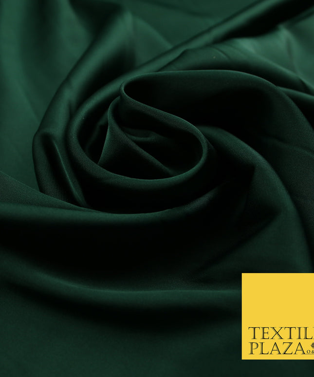 Racing Green Fine Silky Smooth Liquid Sateen Satin Dress Fabric Drape Lining Material 7894