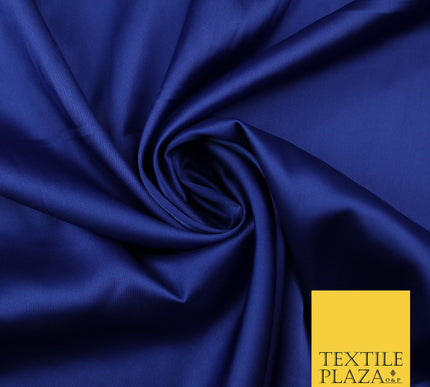 Royal Blue Fine Silky Smooth Liquid Sateen Satin Dress Fabric Drape Lining Material 7877