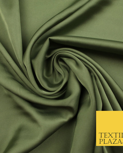 Sage Green Fine Silky Smooth Liquid Sateen Satin Dress Fabric Drape Lining Material 7898