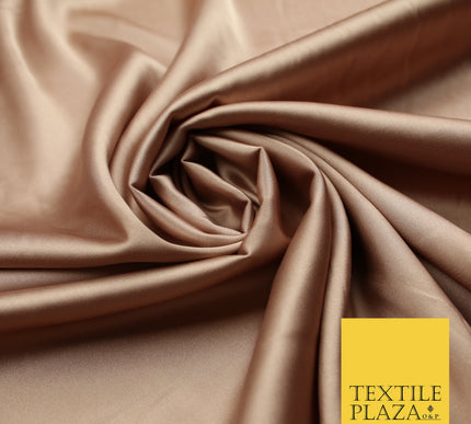 Rose Gold Fine Silky Smooth Liquid Sateen Satin Dress Fabric Drape Lining Material 7829