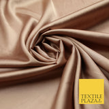 Rose Gold Fine Silky Smooth Liquid Sateen Satin Dress Fabric Drape Lining Material 7829