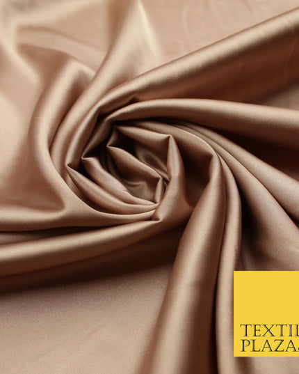 Rose Gold Fine Silky Smooth Liquid Sateen Satin Dress Fabric Drape Lining Material 7829