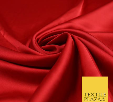 Red Fine Silky Smooth Liquid Sateen Satin Dress Fabric Drape Lining Material 7867