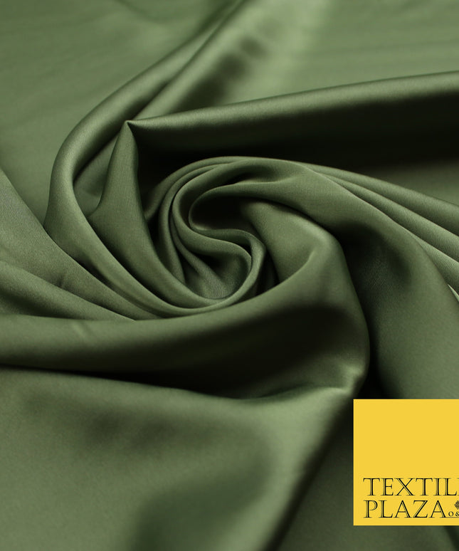Sage Green Fine Silky Smooth Liquid Sateen Satin Dress Fabric Drape Lining Material 7898