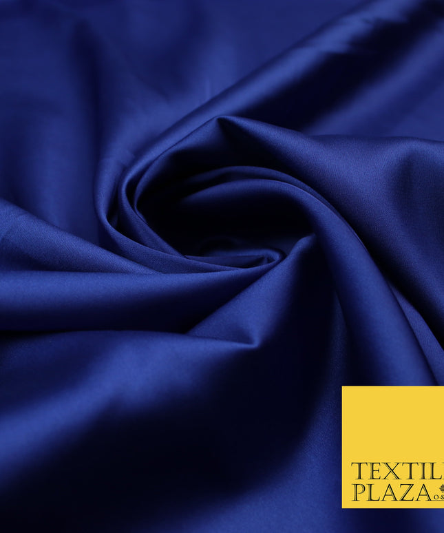 Royal Blue Fine Silky Smooth Liquid Sateen Satin Dress Fabric Drape Lining Material 7877