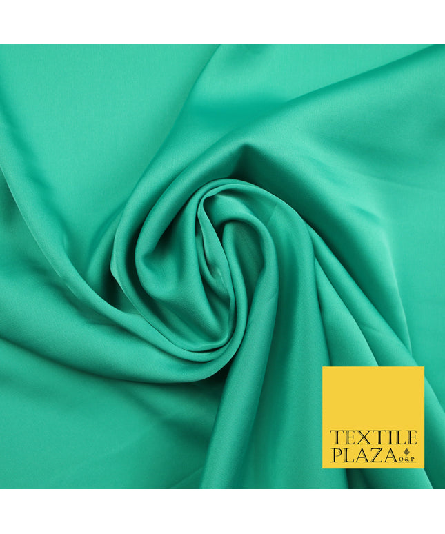 Sea Green Fine Silky Smooth Liquid Sateen Satin Dress Fabric Drape Lining Material 7889
