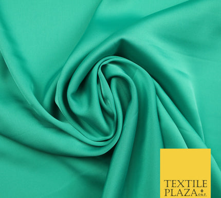 Sea Green Fine Silky Smooth Liquid Sateen Satin Dress Fabric Drape Lining Material 7889
