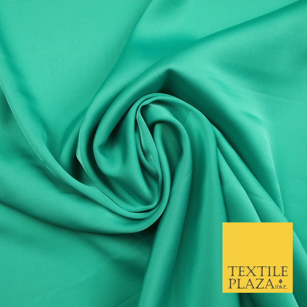 Sea Green Fine Silky Smooth Liquid Sateen Satin Dress Fabric Drape Lining Material 7889