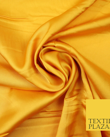 Solar Yellow Fine Silky Smooth Liquid Sateen Satin Dress Fabric Drape Lining Material 7876