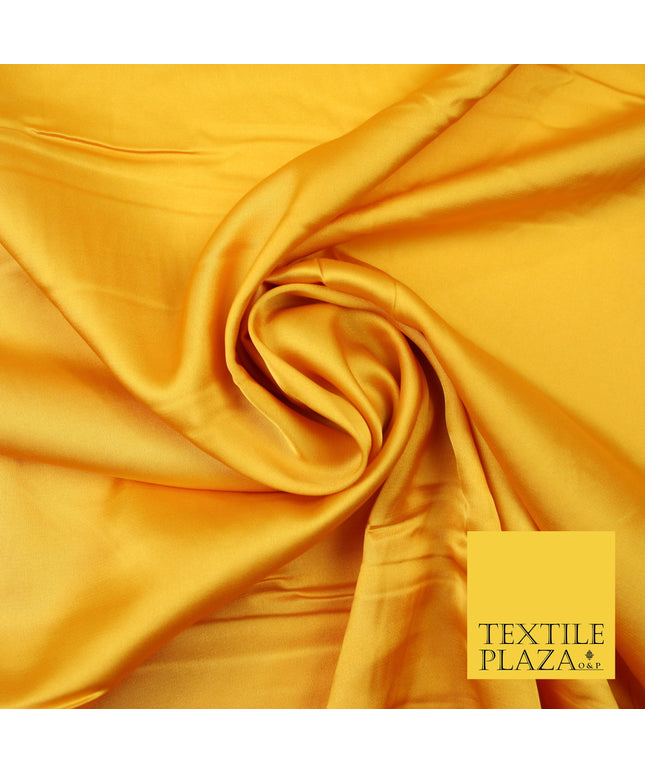 Solar Yellow Fine Silky Smooth Liquid Sateen Satin Dress Fabric Drape Lining Material 7876