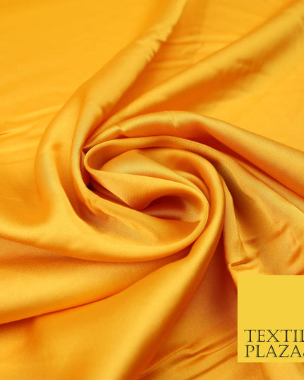 Solar Yellow Fine Silky Smooth Liquid Sateen Satin Dress Fabric Drape Lining Material 7876