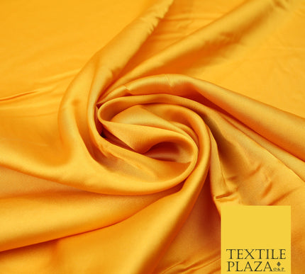 Solar Yellow Fine Silky Smooth Liquid Sateen Satin Dress Fabric Drape Lining Material 7876