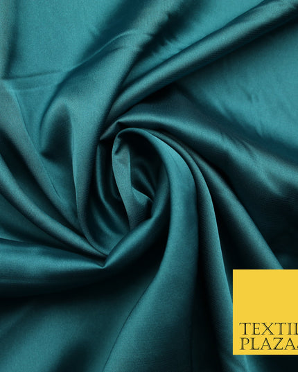 Teal Fine Silky Smooth Liquid Sateen Satin Dress Fabric Drape Lining Material 7891