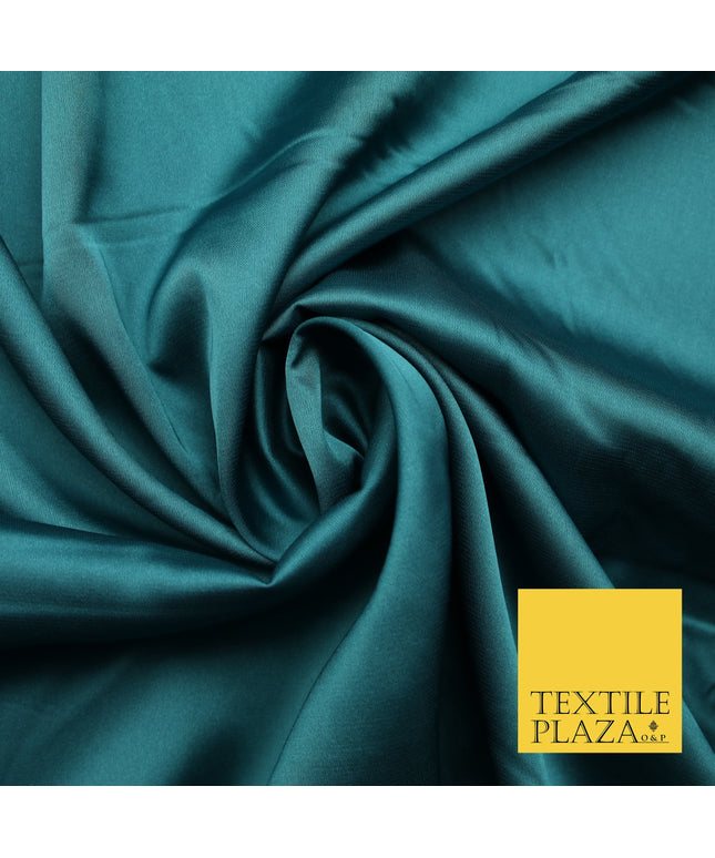 Teal Fine Silky Smooth Liquid Sateen Satin Dress Fabric Drape Lining Material 7891